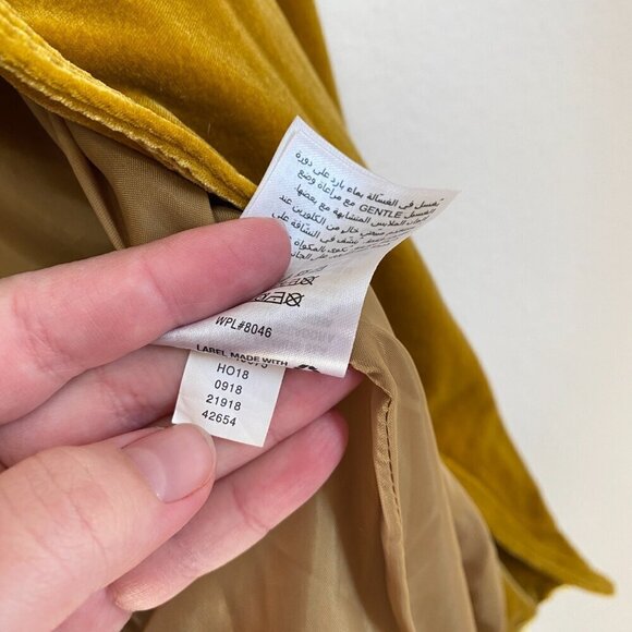 INC International Concepts Glam Velvet Gold Moto Jacket Blazer - Picture 7 of 10